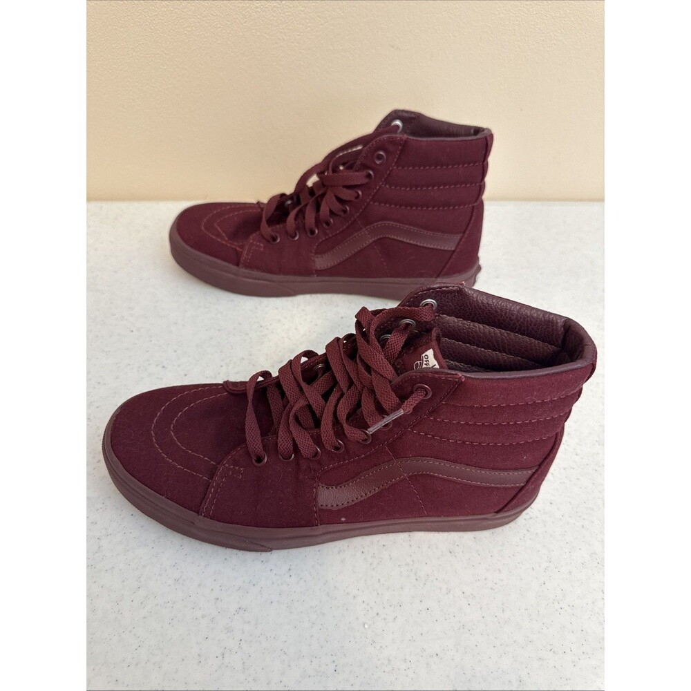 Vans Sk8 Hi Magenta Plum Womens 10 Mens 8.5 Monochrome High Top Skate Shoes - Picture 7 of 16